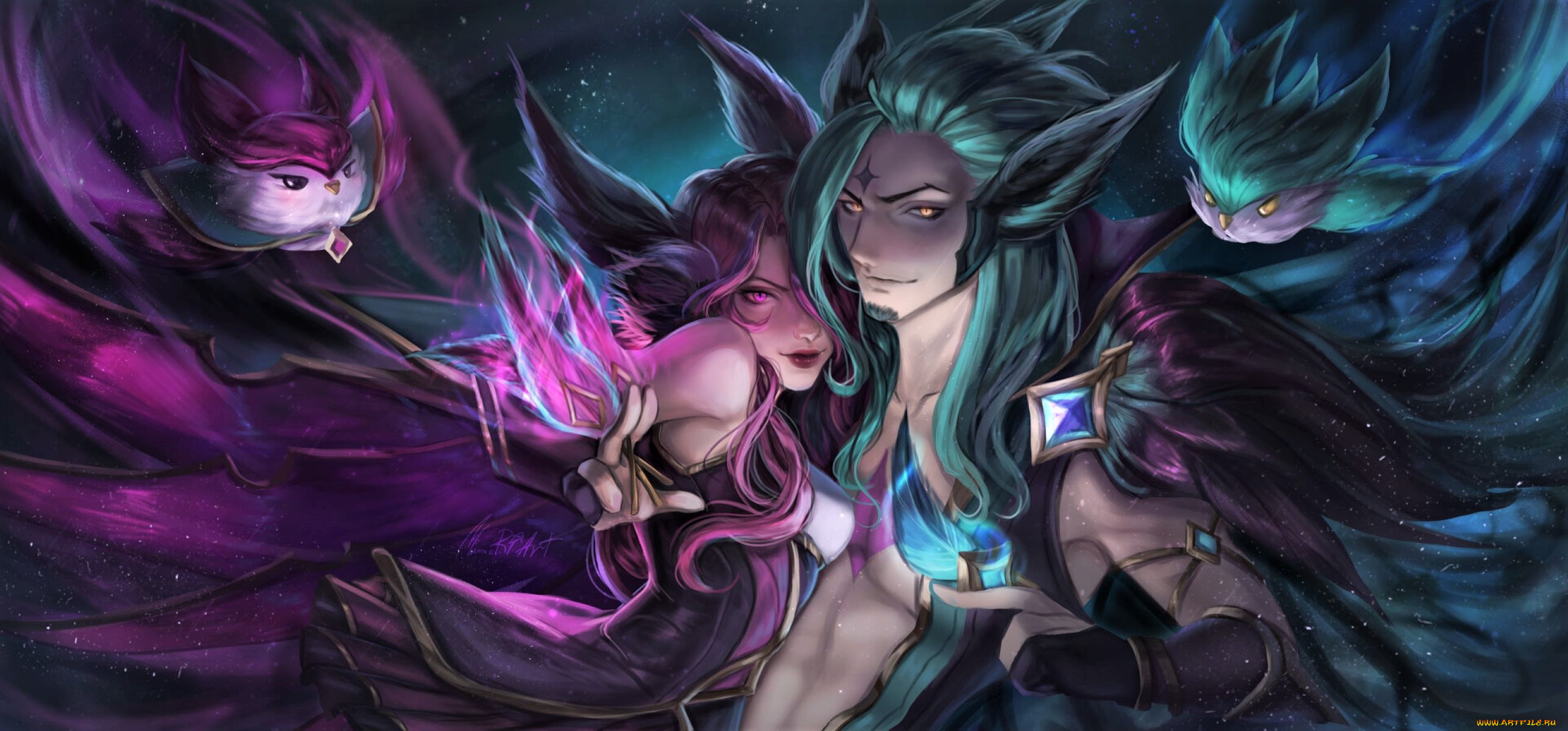  , league of legends, xayah, rakan, 